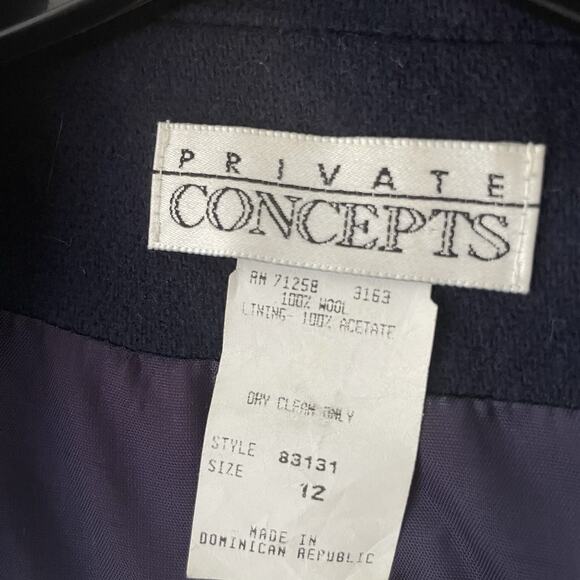 Wool Blazer Navy Gold Crest Buttons 12 Double Breasted Ivy League Academia Ivy - Picture 3 of 13